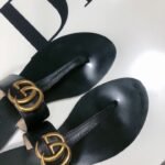 Gucci Double G Thong Leather Black ‎497444 A3N00 1000 - Image 5