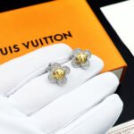 Louis Vuitton Vivienne Earrings White And Yellow Gold Q16742 - Image 4
