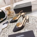 Chanel Slingbacks Grosgrain Black G31318 Y50006 94305 - Image 9