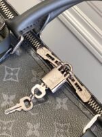 Summer Set: Louis Vuitton Keepall Bandoulière 50 Monogram Eclipse And Long Wallet Monogram Eclipse Trunk Zippy Black 19Cm - Image 3