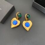 Saint Laurent Heart Drop Earrings In Gold Metal - Image 5