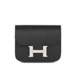 Hermes Constance Slim Wallet Noir 12Cm H082060Ck89