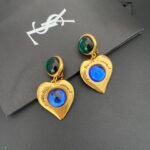 Saint Laurent Heart Drop Earrings In Gold Metal - Image 2