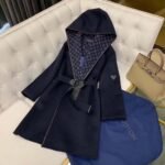 Louis Vuitton Hooded Wrap Coat Black 1A4Pe6 - Image 2