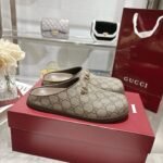 Gucci Women Mule With Horsebit Camel And Dark Brown Gg Canvas 837130 Fab10 2543 - Image 5