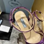 Prada High Heeled Satin Sandals Violet 1Xp48B 049 F0030 F 135 - Image 4