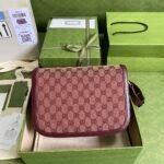 Gucci Horsebit 1955 Original Gg Shoulder Bag Burgundy 25Cm 602204 9Y9Ng 9865 - Image 8
