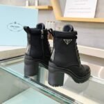 Prada Re Nylon And Leather Booties Black 1T239N 3Lfu F0002 F 085 - Image 4