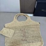Saint Laurent Raffia Icare Tote Bag Naturel And Brown Gold 45Cm 772191Gaaek2063 - Image 6