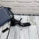 Prada Women’S Logo Patch Heeled Pumps Black 1I768Mf045069 - Image 5