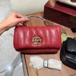 Gucci Gg Milano Mini Top Handle Bag Red Puffy Quilted Leather 21Cm ‎806016 Aad71 6207 - Image 2