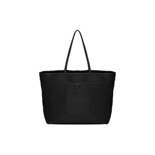 xr:d:DAFQk2--EvM:2657,j:1056123625,t:22122803 Prada Re-Nylon And Saffiano Leather Tote Bag Black 1Bg107Rv44F0002Vyox - Image 1