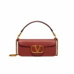 Valentino Locò Calfskin Shoulder Bag In Brown 1W2B0K30Zxlpvg