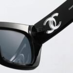 Gift Set: Chanel Medium Flap Bag Black And Cat Eye Sunglasses Acetate And Nylon Black - Image 7