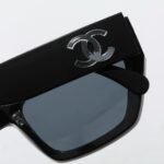 Gift Set: Chanel Medium Flap Bag Black And Cat Eye Sunglasses Acetate And Nylon Black - Image 6