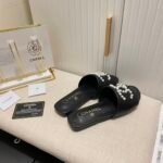 Chanel Cc Pearl Slippers Black - Image 5
