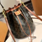 Celine Clara Triomphe Canvas Calfskin Brown 23Cm - Image 3