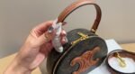 Celine Half Moon Case Cuir Triomphe In Triomphe Canvas And Calfskin Tan 18Cm 10K642Ecm 04Lu - Image 10
