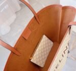 Celine Women Medium Couffin Bag In Triomphe Canvas Celine Print White 57Cm 196262Cyx 01Bc - Image 9