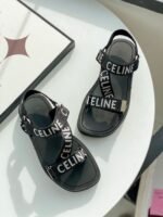Celine Leo Strappy Sandal In With Celine Jacquard Black 345672208C38Aw - Image 2