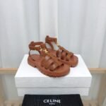 Celine Clea Triomphe Gladiator Chunky Sandal In Calfskin Vegetal Tanning 352463778C04Lu - Image 6