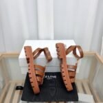 Celine Clea Triomphe Gladiator Chunky Sandal In Calfskin Vegetal Tanning 352463778C04Lu - Image 3
