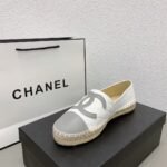 Chanel Cc Espadrilles White Gray - Image 9