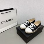 Chanel Cc Espadrilles Slip On White Black - Image 10