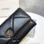 Chanel 19 Flap Long Wallet Black 19Cm - Image 4