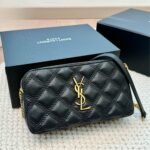 Saint Laurent Mini Becky Double Zip Bag Black 20Cm - Image 2