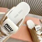 Miumiu Plume Suede Mules Desert Beige 5E467E 054 F0F24 F 005 - Image 7