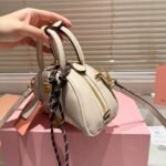 Miumiu Leather Top Handle Bag White 18Cm - Image 5