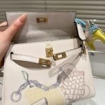 Hermès Kelly 25 Retourne In And Out Nata Swift Palladium Hardware 25Cm - Image 4