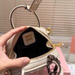 Miumiu Leather Top Handle Bag White 18Cm - Image 6