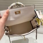 Hermès Kelly 25 Retourne In And Out Nata Swift Palladium Hardware 25Cm - Image 5