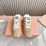 Miumiu Plume Suede Mules Desert Beige 5E467E 054 F0F24 F 005 - Image 4