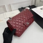 Chanel Classic Double Flap Bag Plum Red 25Cm - Image 7