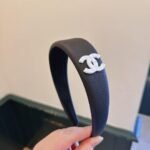 Chanel Cc Leather Headband Black - Image 2
