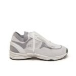 Chanel Cruise Sock Sneaker White Gray