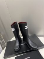 Chanel Rubber Rain Boots Black G39620 X56326 94305 - Image 2