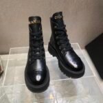 Chanel Cc Lace Up Boot Black G45124 B14018 94305 - Image 7