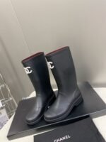 Chanel Rubber Rain Boots Black G39620 X56326 94305 - Image 3