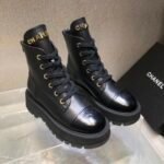 Chanel Cc Lace Up Boot Black G45124 B14018 94305 - Image 10