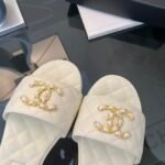 Chanel 23P Quilted Cc Chain Mule Sandal White - Image 5