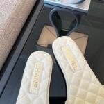 Chanel 23P Quilted Cc Chain Mule Sandal White - Image 6