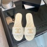 Chanel 23P Quilted Cc Chain Mule Sandal White - Image 8