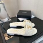 Chanel 23P Quilted Cc Chain Mule Sandal White - Image 9