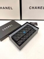 Chanel Long Flap Wallet Caviar Leather Black 19Cm - Image 6