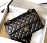 Gift Set: Chanel Medium Flap Bag Black And Cat Eye Sunglasses Acetate And Nylon Black - Image 2