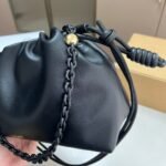 Loewe Medium Flamenco Purse In Mellow Nappa Black 30Cm A411Fcrx84 1100 - Image 7